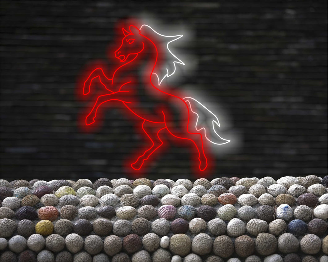 Horse Neon sign, Neon Mustang Sign, Custom Neon Horse Sign