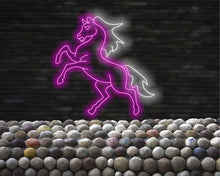 Load image into Gallery viewer, Horse Neon sign, Neon Mustang Sign, Custom Neon Horse Sign
