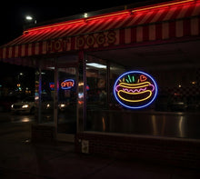 Load image into Gallery viewer, Hot Dog neon sign, Fast Food led neon, Street Food led lights, Hot Dog light up sign Wall Decor
