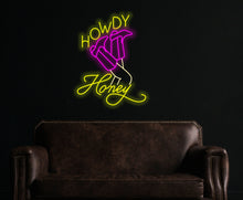 Load image into Gallery viewer, Cowboy Boots Neon Sign, Cowboy Hat Led Sign, Boots and Hat, Western Home Decor, Western Cowboy Wall Decor
