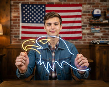 Load image into Gallery viewer, Eagle LED Sign, Neon Bald Eagle, predatory bird neon sign, eagle head neon sign, Eagle Head LED Neon Sign, Neon Bald Eagle Head
