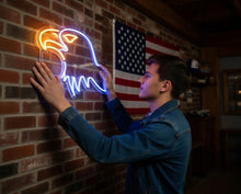 Load image into Gallery viewer, Eagle LED Sign, Neon Bald Eagle, predatory bird neon sign, eagle head neon sign, Eagle Head LED Neon Sign, Neon Bald Eagle Head
