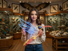 Load image into Gallery viewer, Hummingbird neon sign, Hummingbird neon light, Neon bird-shaped sign, Bird neon signage, Hummingbird-shaped neon light
