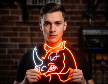 Load image into Gallery viewer, Rhino Neon Sign – Fierce Glow LED Accent | Custom Neon Artwork For Safari-Inspired Spaces
