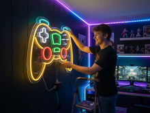 Load image into Gallery viewer, Game Controller LED neon sign, Joystick Neon Sign, Unique gift idea,Neon game room sign, Man cave decor
