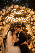 Load image into Gallery viewer, Just Married Neon Signs, neon sign for Wedding, Led Neon Light Sign, Wedding Signs, Wedding Neon Sign, Living Room
