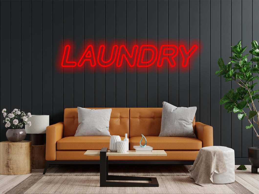 Neon sign Laundry, inscription laundry led light, neon sign for laundry business, Laundry logo neon sign, Laundry text led light, laundry
