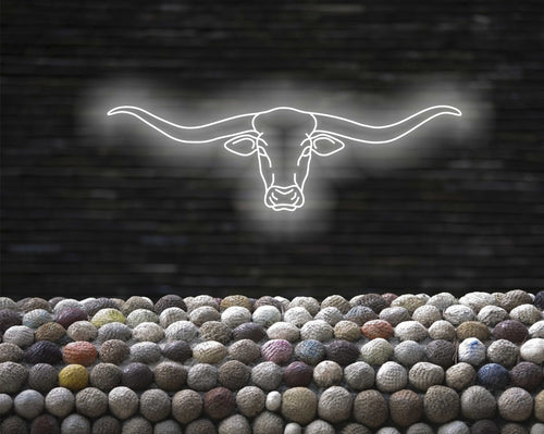 Bull head neon sign, Cowboy neon light, Rodeo neon sign