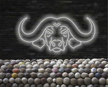 Load image into Gallery viewer, Neon sign longhorn bull, rodeo neon sign, cow neon sign, buffalo led light,
