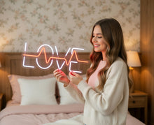 Load image into Gallery viewer, Love Pulse Neon Sign, Heartbeat Love Neon Sign, ECG Love Neon Sign
