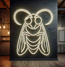 Load image into Gallery viewer, Moth Neon Sign, Luna wing neon sign, Forest insect neon sign, Antennae neon sign
