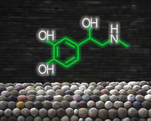 Molecule neon Sign, Neon Adrenaline Symbol