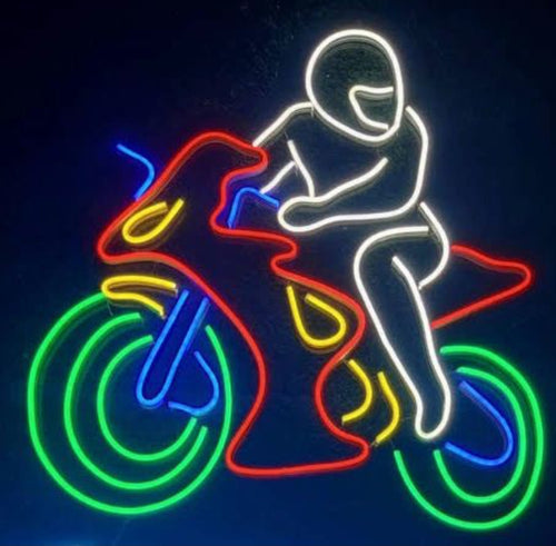 Motorcycle neon sign, sport bike, art bike neon sign, decor sport bike, Super Racing Dynamic Sign