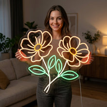 Load image into Gallery viewer, Flower Neon Sign, Bloom Neon Sign, Floral Neon Sign
