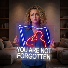 Load image into Gallery viewer, Veterans Day Neon Sign, Veteran Tribute Neon Sign, Military Honor Neon Sign White
