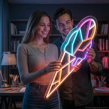 Load image into Gallery viewer, Cubist Ice Cream Neon Sign, Geometric Ice Cream Neon Sign, Ice Cream Neon Sign
