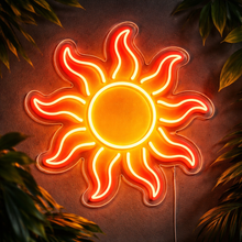 Load image into Gallery viewer, Sun neon sign, Sunshine neon sign, Solar star neon sign, Sunrise neon sign
