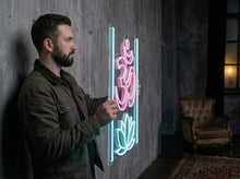 Load image into Gallery viewer, Om neon sign, Ohm neon sign, Aum neon sign, Mandala om neon sign
