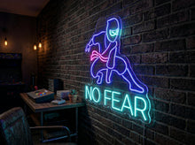 Load image into Gallery viewer, No fear neon sign, Ninja warrior neon sign, Shinobi neon sign, Martial arts neon sign

