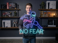 Load image into Gallery viewer, No fear neon sign, Ninja warrior neon sign, Shinobi neon sign, Martial arts neon sign
