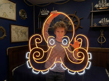Load image into Gallery viewer, Octopus Neon Sign, Octopus Custom Neon Sign, Octopus Neon Light, Octopus Wall Decor Neon sign
