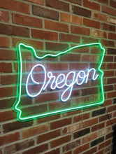Load image into Gallery viewer, Oregon map Neon Sign – Coastal Glow LED Accent | Custom Neon Artwork For Modern Northwest Spaces
