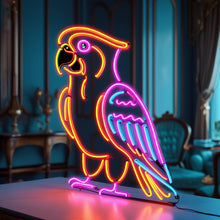 Load image into Gallery viewer, Parrot neon sign, Tropical Parrot neon sign, Exotic Bird neon sign Multicolor
