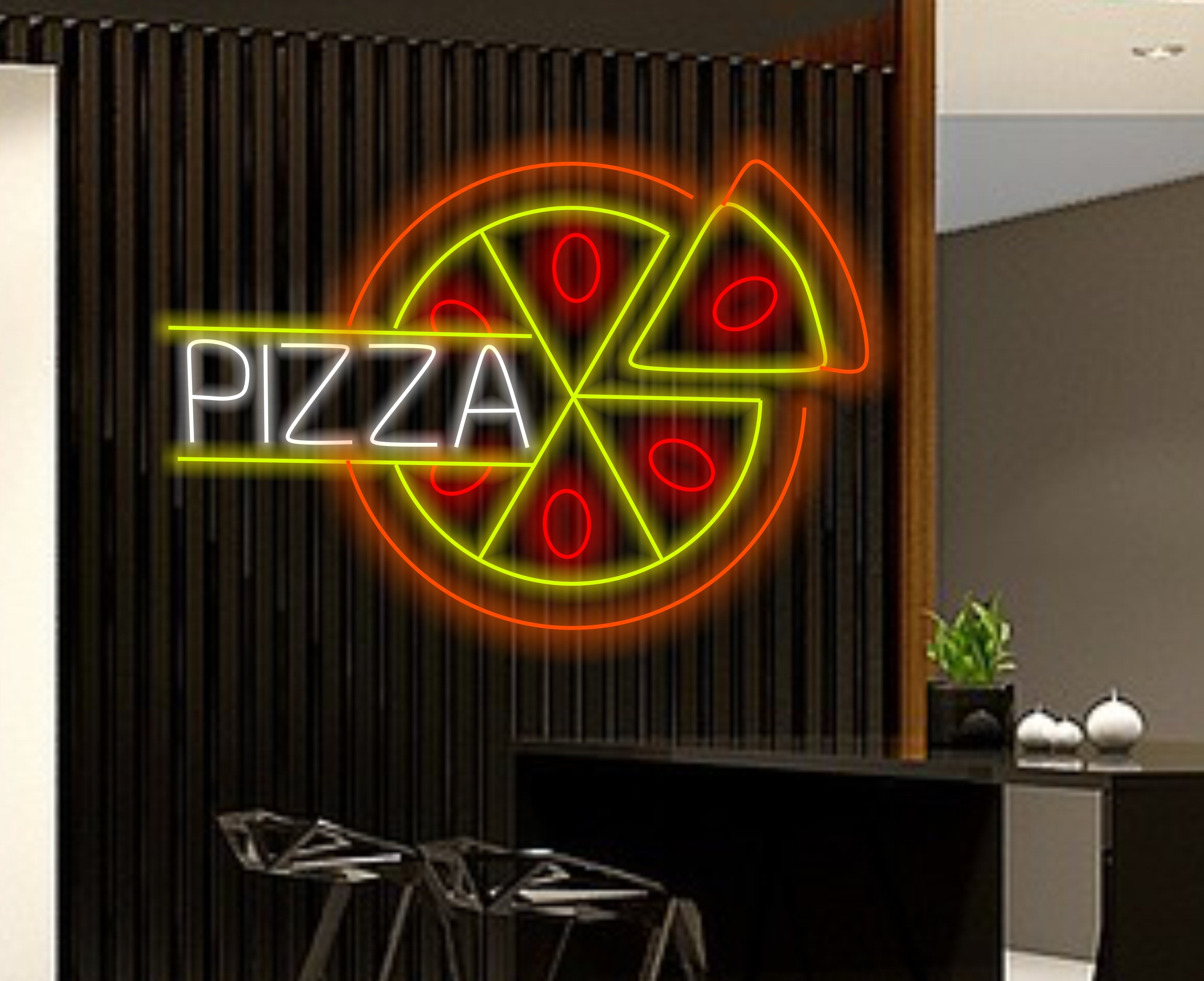 Pizza neon sign, food pizza neon sign, Neon pizza decor, Pizza Slice L ...