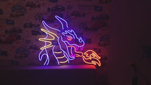 Load and play video in Gallery viewer, Dragon neon sign, Dragon Head Neon, Dragon Shape Neon Sign, Year of The Dragon Sign, Dragon Wall Decor Sign, New Year Decoration
