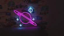 Load and play video in Gallery viewer, Planet saturn Neon Sign, Saturn Planet neon sign, Planet Galaxy Neon Signs, Space led neon sign, custom Saturn led decor, Space led neon
