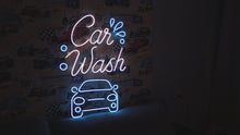Load and play video in Gallery viewer, Car Wash Neon Sign – Bright Automotive Garage Light for Auto Shop, Detailing or Mechanic Deco
