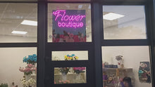 Load and play video in Gallery viewer, Flower neon sign, flower shop neon sign, Flower boutique neon sign, Custom neon sign Flower boutique, Flower boutique LED neon sign
