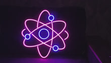 Load and play video in Gallery viewer, Atom - LED Neon Sign, Molecule neon sign, molecule neon light, human molecule led sign
