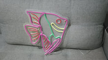 Load and play video in Gallery viewer, Fish neon sign, tropical fish led sign, pet shop decor led light, cute sea animal neon light
