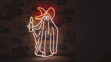 Load and play video in Gallery viewer, Halloween Ghost neon sign, Ghost Holding A Candle neon sign, Neon sign with Ghost for Halloween, Spooky Ghost neon light,Ghost LED neon sign

