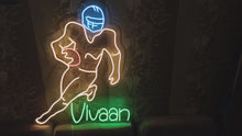Load and play video in Gallery viewer, American Football player Neon Sign, American Football Player LED Neon Sign, football player led decor, football neon sign, Sport led neon sign Decor for kids room
