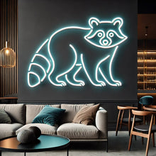 Load image into Gallery viewer, Raccoon neon sign, Trash Panda neon sign, Bandit Mask Animal neon sign
