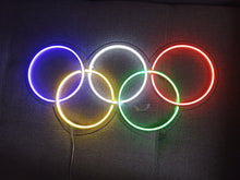 Load image into Gallery viewer, Sport neon sign, Olympic rings neon sign, olympic games neon sign
