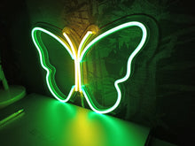Load image into Gallery viewer, Neon butterfly sign, Butterfly neon light, Custom neon butterfly sign, Butterfly-shaped LED neon sign, Butterfly-shaped LED neon sign
