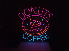 Load image into Gallery viewer, Donuts and coffee Neon Sign, Neon Light bar, restaurant Neon Signs, Personalized Wall Decor, Donuts and Coffee Decor, Home Decor Gifts

