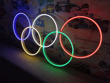 Load image into Gallery viewer, Sport neon sign, Olympic rings neon sign, olympic games neon sign

