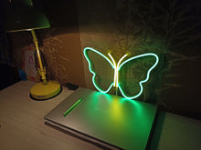 Load image into Gallery viewer, Neon butterfly sign, Butterfly neon light, Custom neon butterfly sign, Butterfly-shaped LED neon sign, Butterfly-shaped LED neon sign

