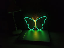 Load image into Gallery viewer, Neon butterfly sign, Butterfly neon light, Custom neon butterfly sign, Butterfly-shaped LED neon sign, Butterfly-shaped LED neon sign
