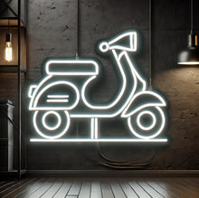 Load image into Gallery viewer, Retro Scooter Neon Sign, Vintage Moped Neon Sign, Italian Scooter Neon Sign
