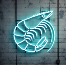 Load image into Gallery viewer, Shrimp Neon Sign, Seafood Neon Sign, Prawn Neon Sign
