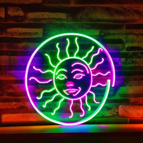 Sun neon sign, Sunshine Neon Light, Sun Symbol Neon Sign, Glowing Sun Neon Decor, Sunshine LED Sign, Bright Sunlight Neon Light