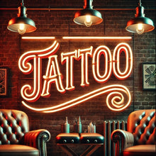 Load image into Gallery viewer, Tattoo Neon Sign – Bright LED Wall Light for Tattoo Studio or Barbershop Decor, Tattoo LED Neon Sign – Eye-Catching Storefront Decor for Shopify Shops &amp; Tattoo Studios
