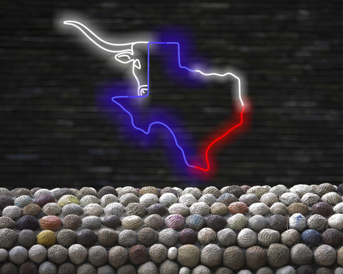 Texas Neon Sign, Texas State Map neon sign, Neon Light Map, Texas Neon Signmap led light