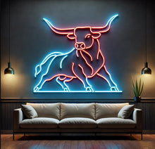 Load image into Gallery viewer, Rodeo neon sign, Bull neon sign, Cowboy neon light
