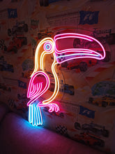 Load image into Gallery viewer, Toucan Neon Sign – Tropical Bird Wall Decor, Vibrant Jungle Neon Light for Bar, Bedroom, or Kids Room – Exotic Animal LED Sign
